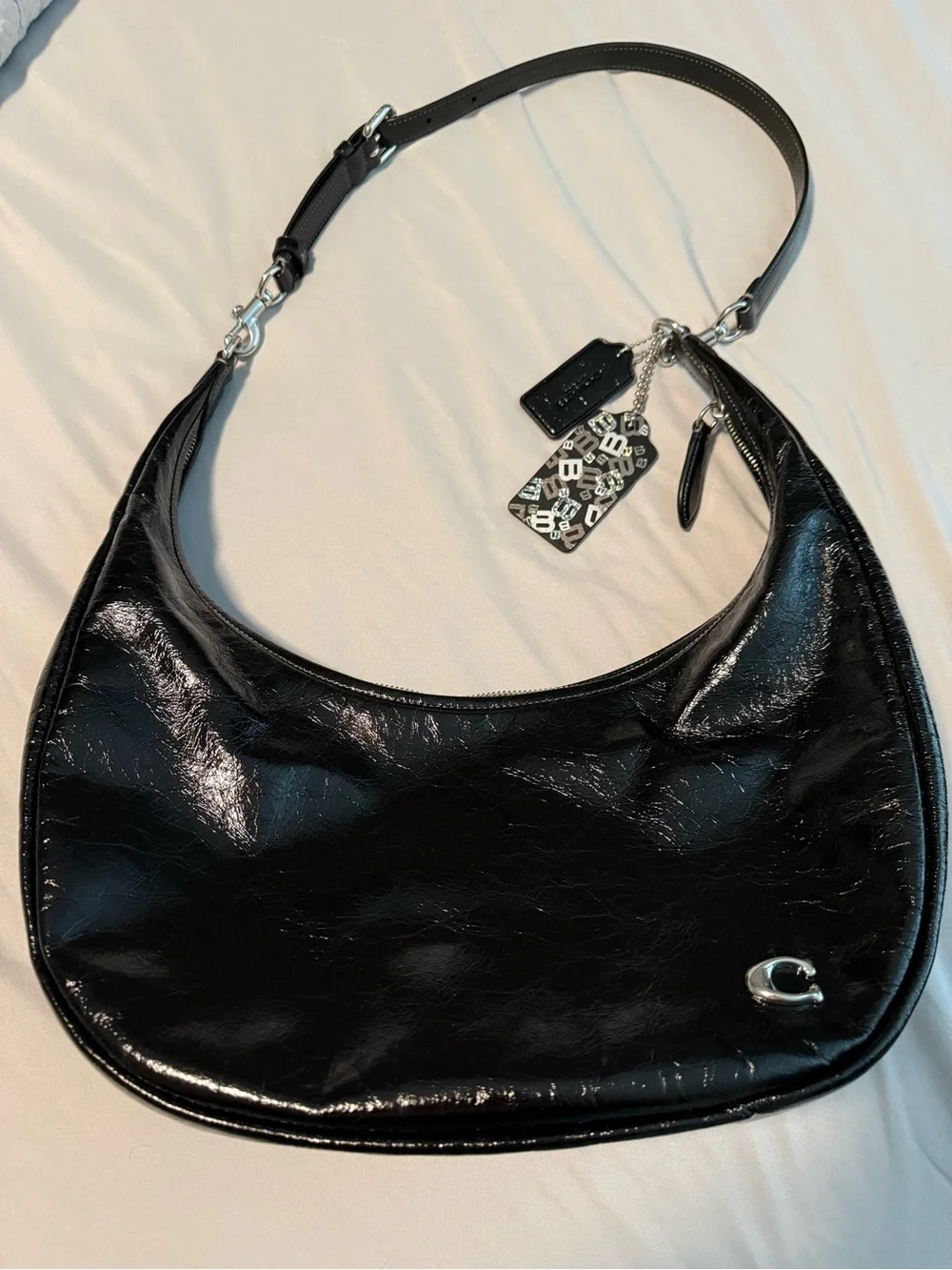 Coach shiny black